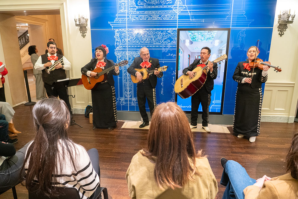 Members of Mariachi Habanero playing at Community Conversation: The Voice of Your Heart, photo by Andrew Schwartz