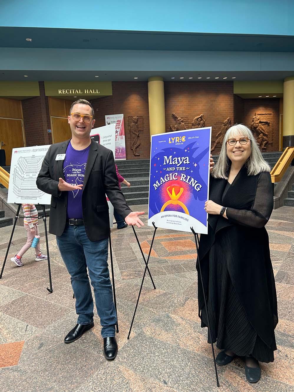 Director of Learning Dr. Neal Long with composer Lori Laitman