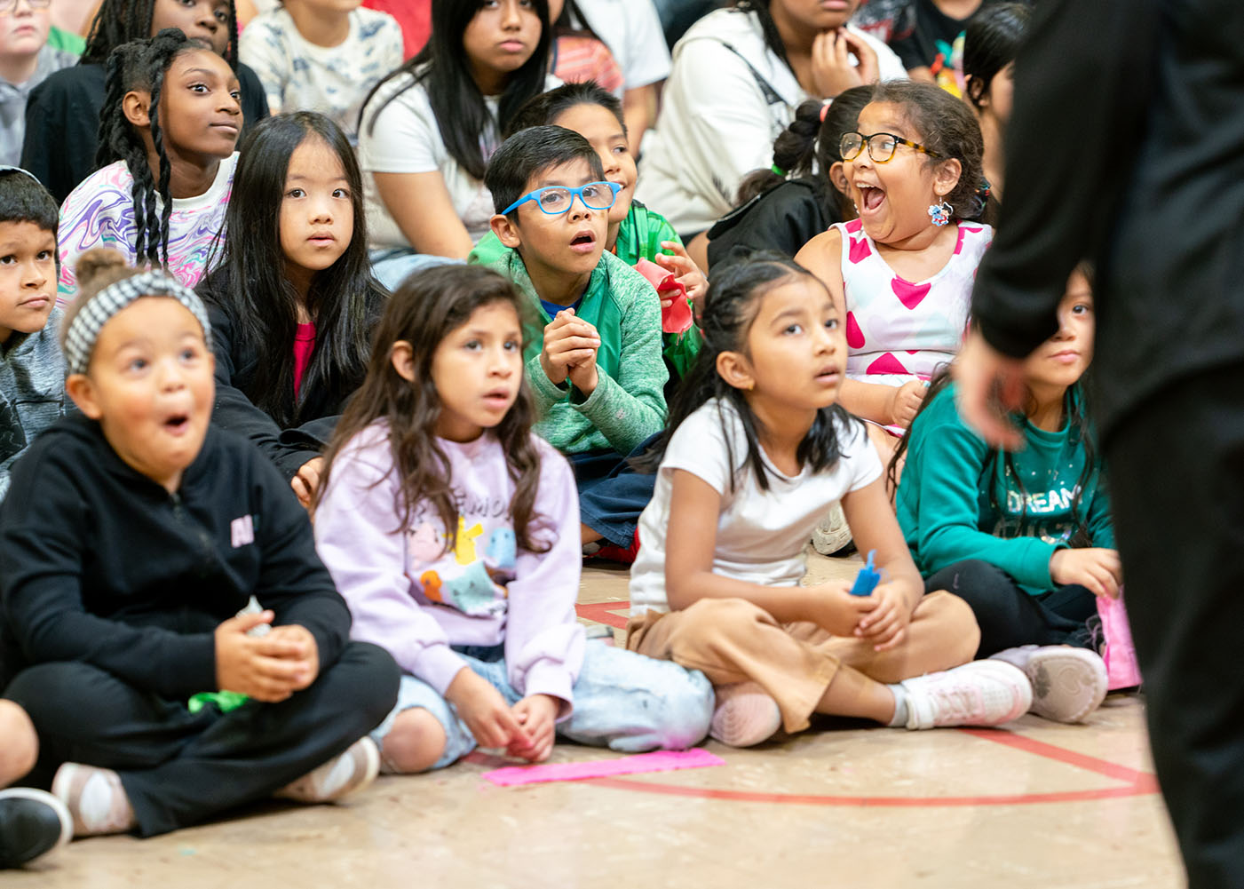 Students enjoying a school performance of The Haberdasher Prince, photo by Andrew Schwartz