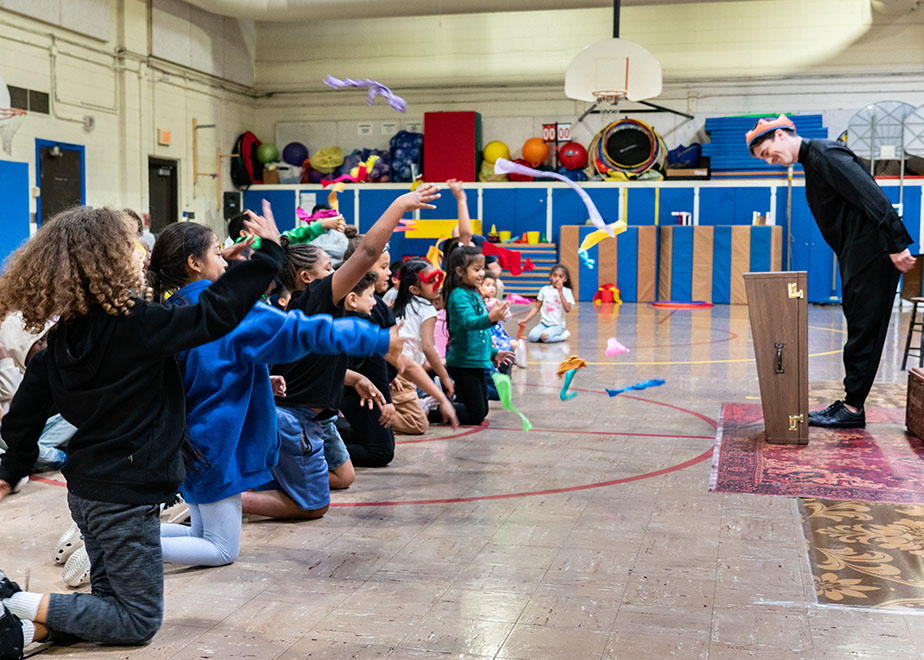 A school performance of The Haberdasher Prince, photo by Andrew Schwartz