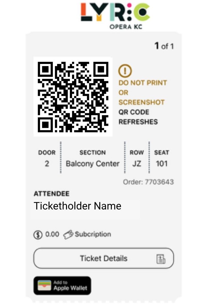 Ticket with QR