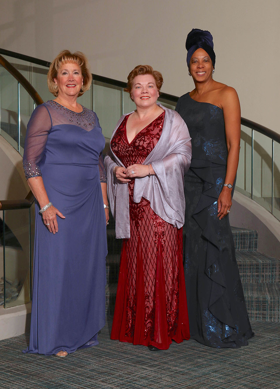 Left to right: Peggy Beal, Circle President; Kimberlee Ried, Ball Co-Chair; Nicole C. Browne, Ball Co-Chair / Photo by David Riffel Photography